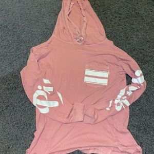 Pink long sleeve with hood